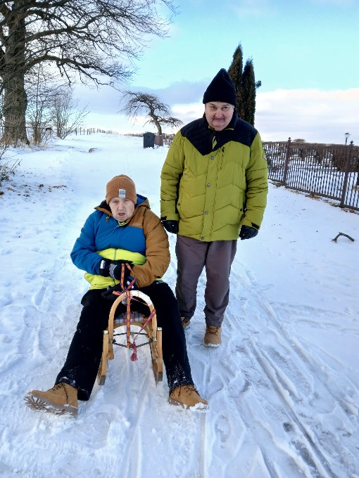 Lednové sáňkování